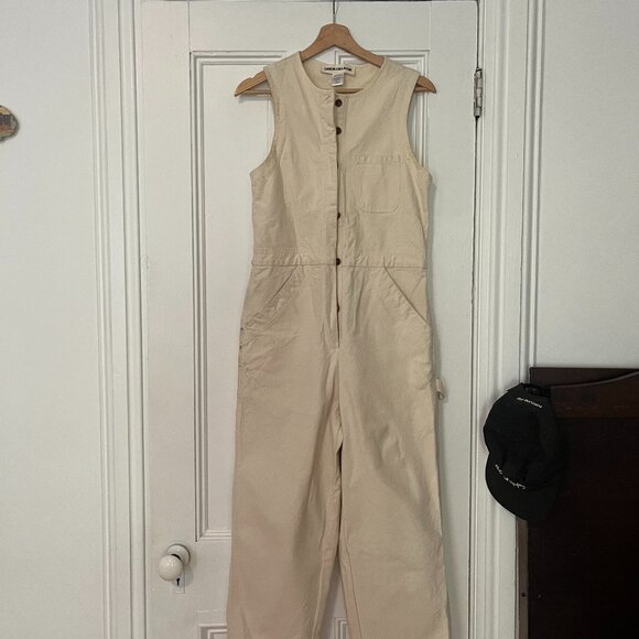 Caron Callahan Tobias Jumpsuit in Cream Canvas - Size XS - Picture 1 of 3